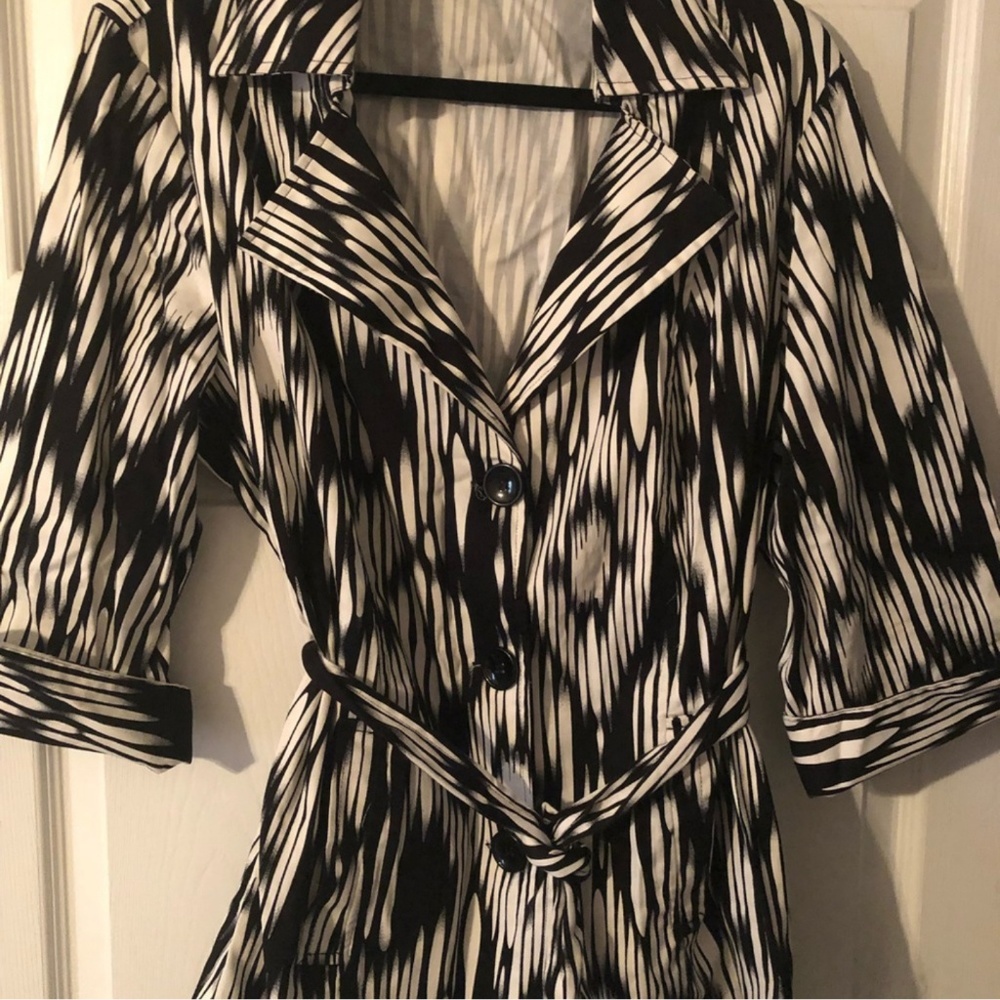 Black and white blazer